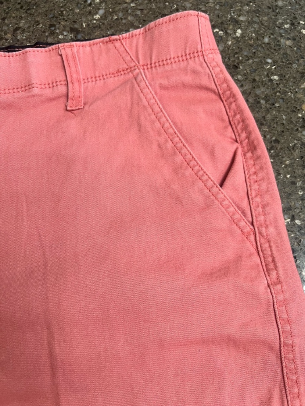 Plugg Flex Men's Coral Flat-Front Cotton Shorts Size 36 Summer Golf Spring Date - Picture 2 of 7